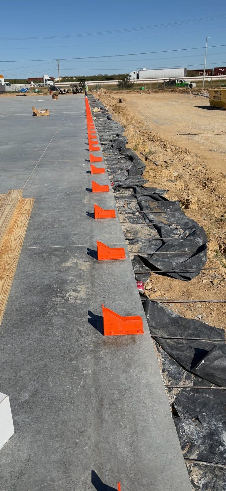 Concrete foundation formwork on a 2J Concrete Services job site in Laredo, TX